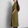Midi-Hemd-Kleid