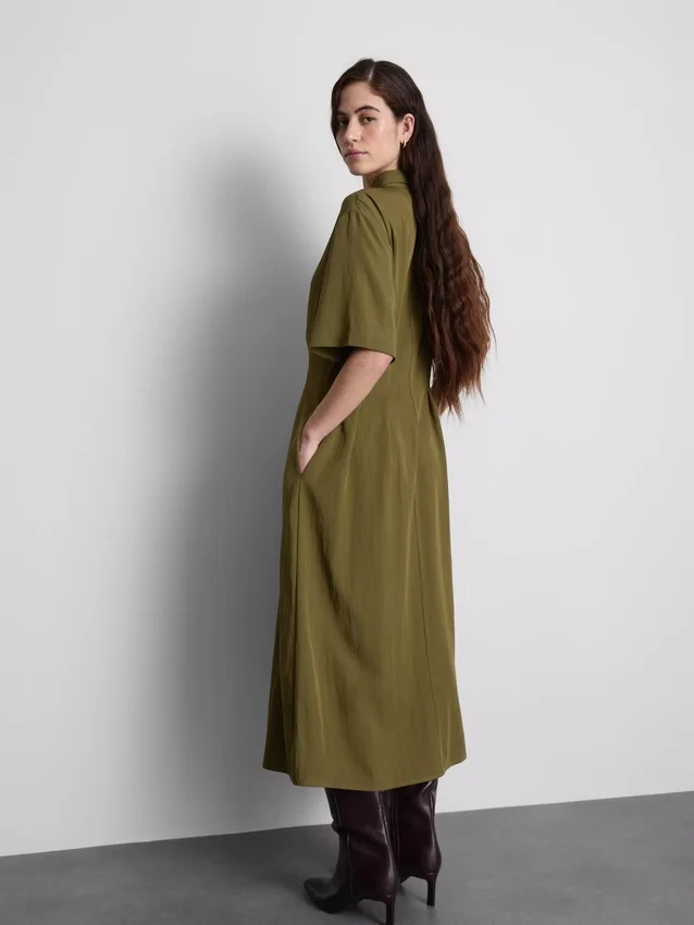 Midi-Hemd-Kleid