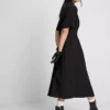 Midi-Hemd-Kleid
