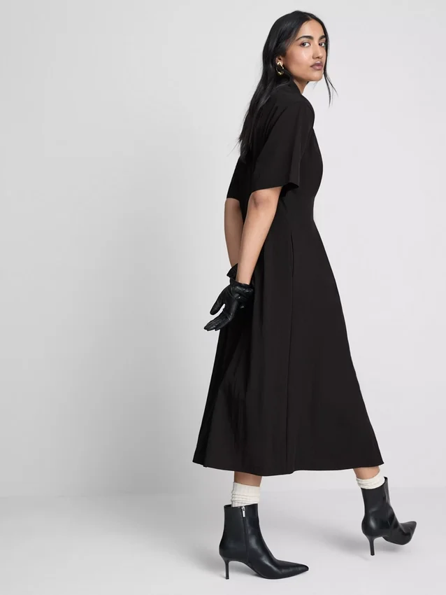 Midi-Hemd-Kleid