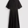 Midi-Hemd-Kleid