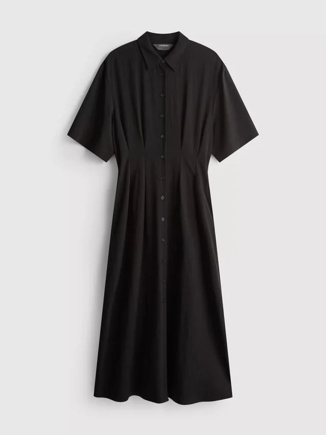 Midi-Hemd-Kleid