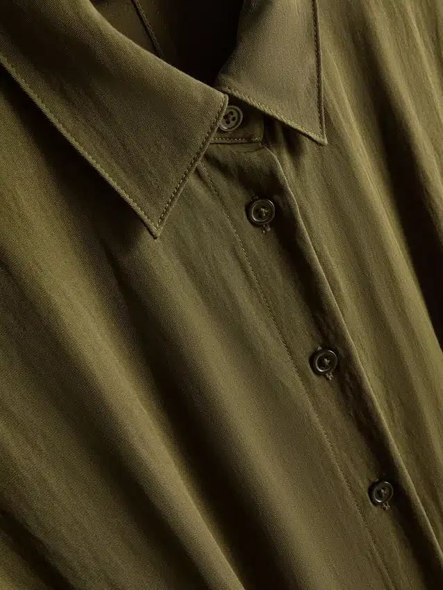 Midi-Hemd-Kleid