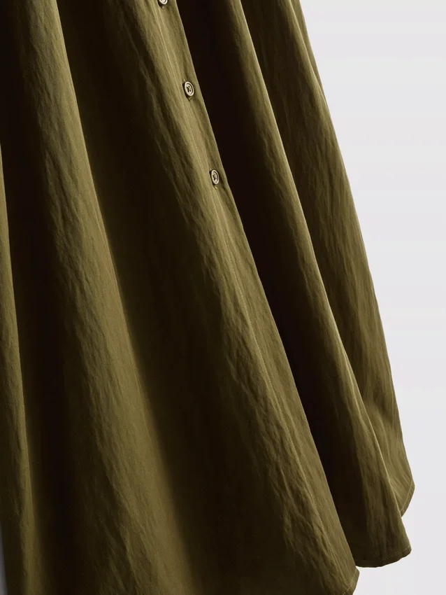 Midi-Hemd-Kleid
