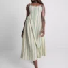 Midi-Kleid aus Baumwolle mit Knopfleiste