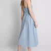 Midi-Kleid aus Baumwolle mit Knopfleiste