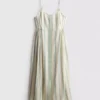 Midi-Kleid aus Baumwolle mit Knopfleiste