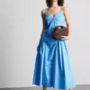 Midi-Kleid aus Baumwolle mit Trägern im Korsettstil