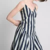 Midi-Kleid aus Baumwolle mit Trägern im Korsettstil