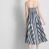 Midi-Kleid aus Baumwolle mit Trägern im Korsettstil