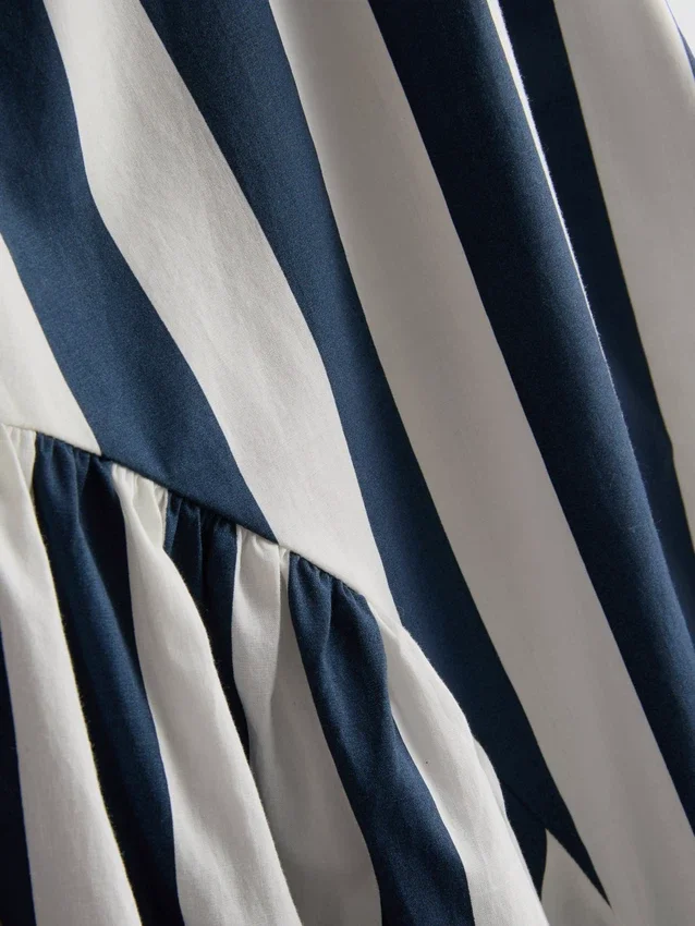 Midi-Kleid aus Baumwolle mit Trägern im Korsettstil