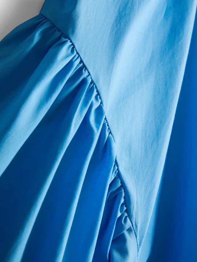 Midi-Kleid aus Baumwolle mit Trägern im Korsettstil
