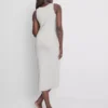 Midi-Kleid mit geripptem integrierten BH