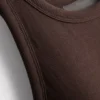 Midi-Kleid mit geripptem integrierten BH