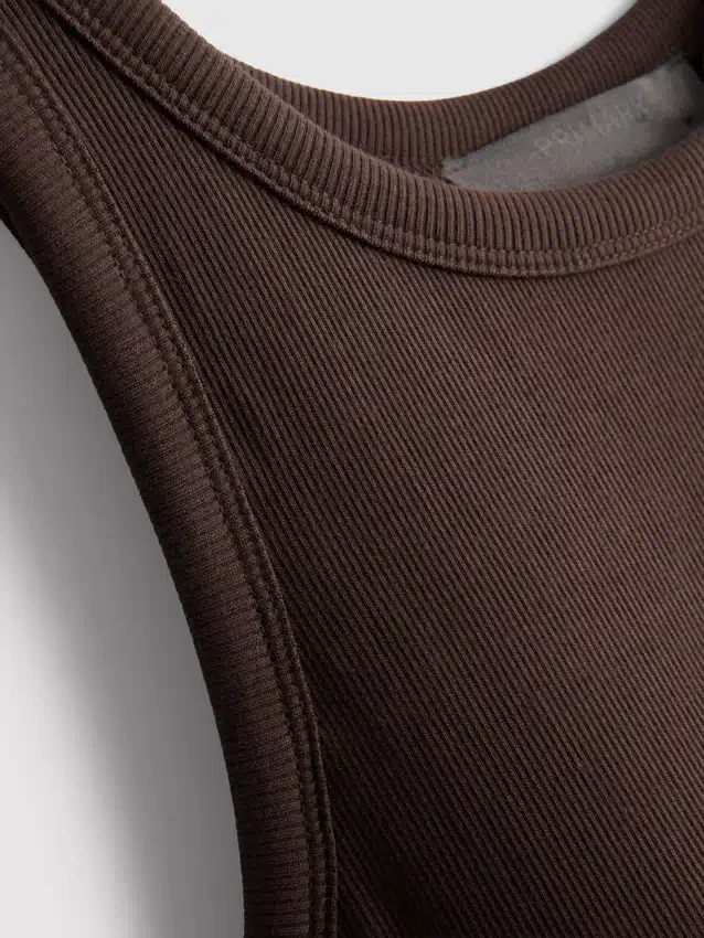 Midi-Kleid mit geripptem integrierten BH