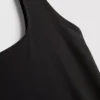 Midi-Kleid mit quadratischem Ausschnitt im Second-Skin-Look