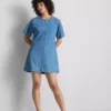 Mini-Etuikleid aus Baumwoll-Denim