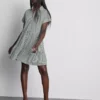 Mini-Hemd-Kleid mit Kragen