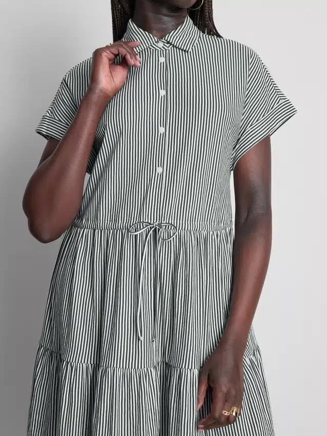 Mini-Hemd-Kleid mit Kragen