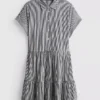 Mini-Hemd-Kleid mit Kragen