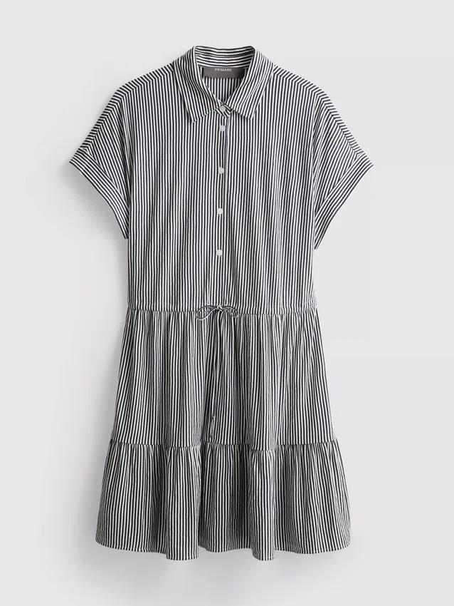 Mini-Hemd-Kleid mit Kragen