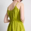 Mini-Kleid aus Popeline mit Rüschen und Trägern