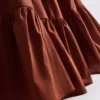 Mini-Kleid aus Popeline mit Rüschen und Trägern