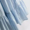Mini-Kleid aus Popeline mit Rüschen und Trägern