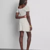 Mini-Kleid mit gekräuselten Flügelärmeln
