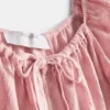 Mini-Kleid mit gekräuselten Flügelärmeln