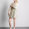 Mini-Kleid mit Korsett-Knopfleiste