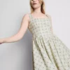 Mini-Kleid mit Korsett-Knopfleiste