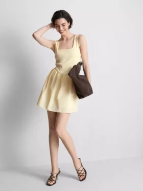 Mini-Korsett-Kleid aus Baumwollmischung