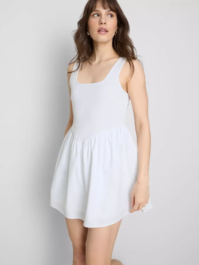 Mini-Korsett-Kleid aus Baumwollmischung