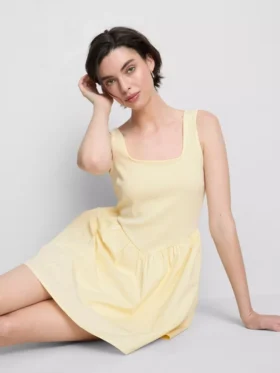 Mini-Korsett-Kleid aus Baumwollmischung