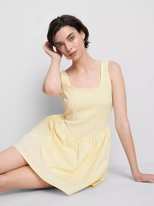 Mini-Korsett-Kleid aus Baumwollmischung
