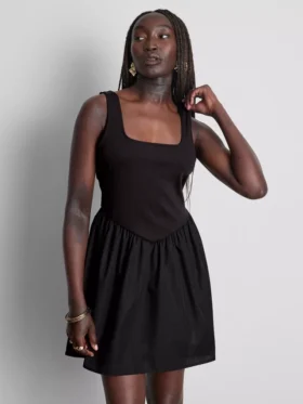 Mini-Korsett-Kleid aus Baumwollmischung