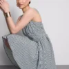 Mini-Korsett-Kleid mit Gingham-Muster