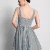 Mini-Korsett-Kleid mit Gingham-Muster