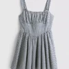 Mini-Korsett-Kleid mit Gingham-Muster