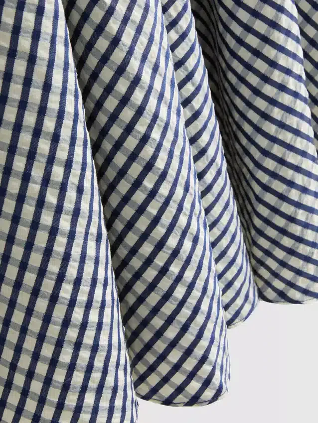 Mini-Korsett-Kleid mit Gingham-Muster