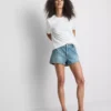 Mini-Shorts aus Baumwoll-Denim