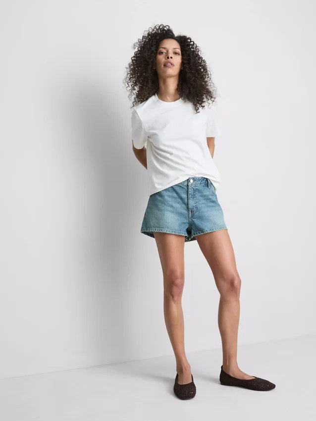 Mini-Shorts aus Baumwoll-Denim
