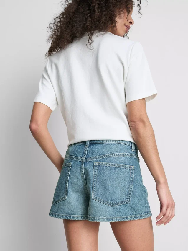 Mini-Shorts aus Baumwoll-Denim