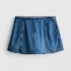Mini-Skort aus Baumwoll-Denim