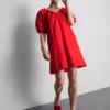 Mini-Smockkleid mit Puffärmeln