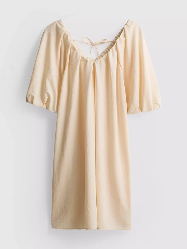 Mini-Smockkleid mit Puffärmeln