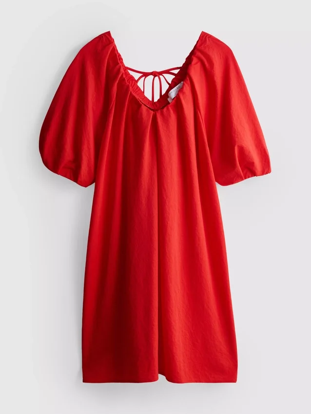 Mini-Smockkleid mit Puffärmeln