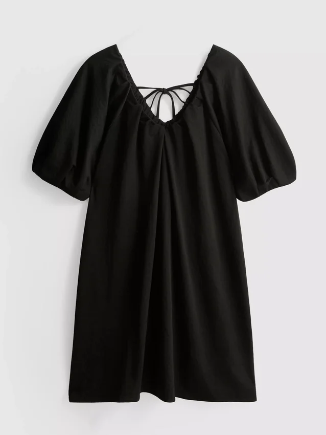 Mini-Smockkleid mit Puffärmeln