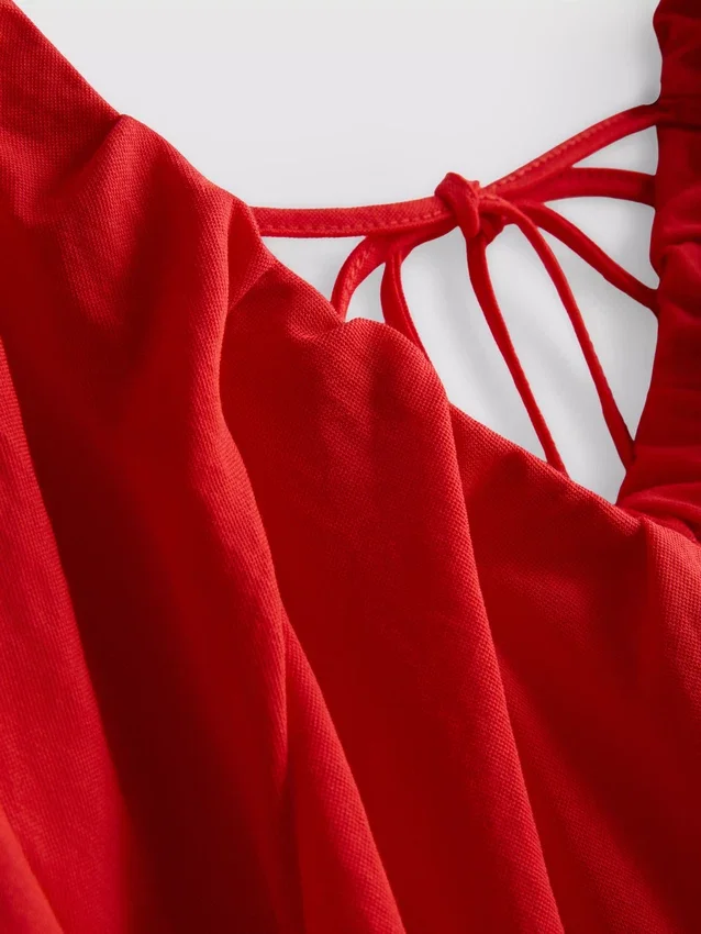 Mini-Smockkleid mit Puffärmeln